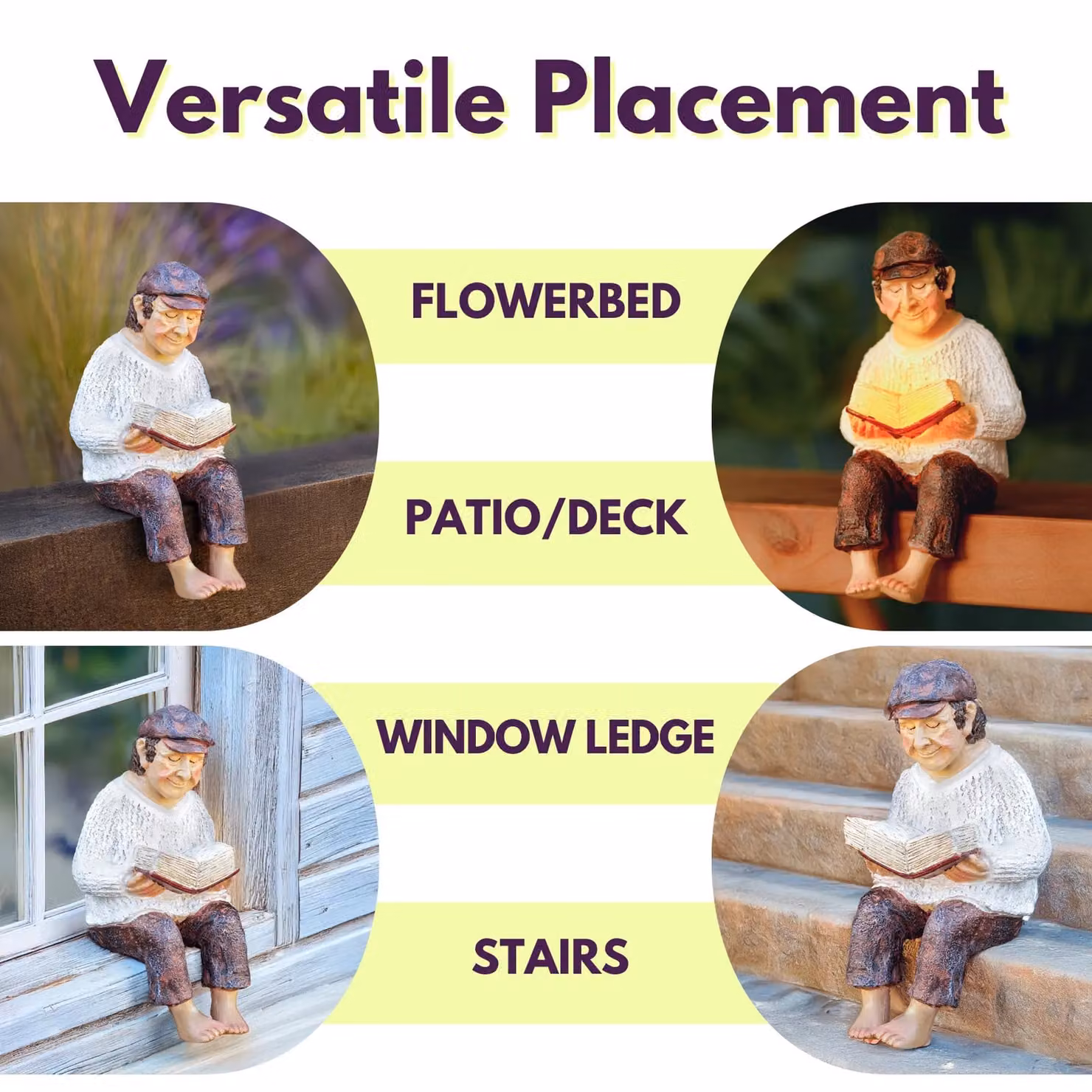 Marco Paul Sitting Grandparent Multicolour Polyresin Garden Ornaments – 9