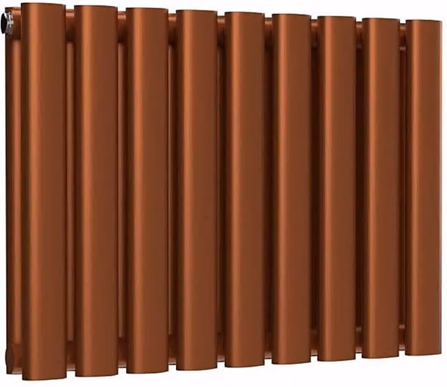 Lux Heat Steel Wall Mounted Radiator in Bronze/Brown, W: 54 cm, H: 40 cm, D: 4 cm