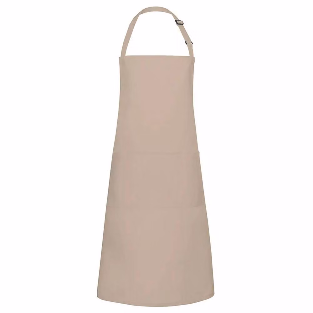 Karlowsky Basic Pocket Buckle Bib Apron in Light Sand – 2