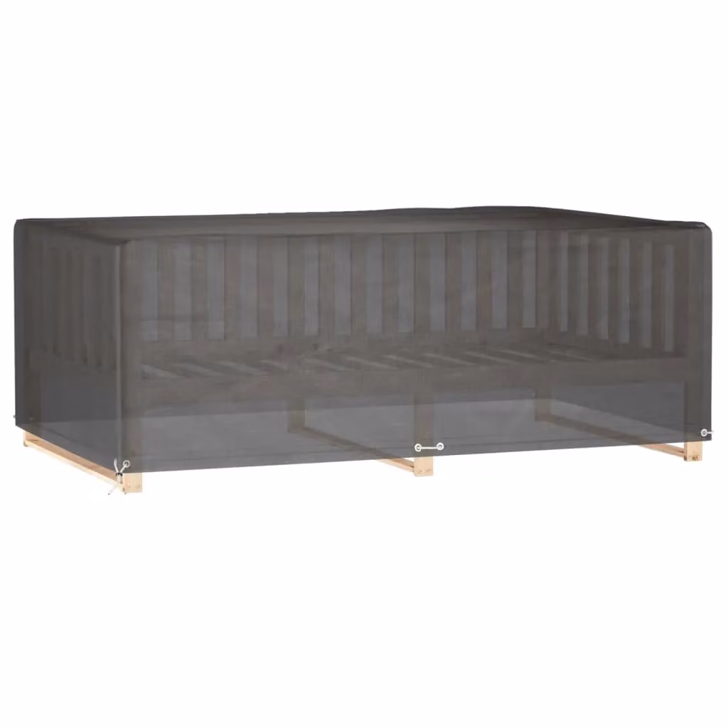 Berkfield Home Rectangular Garden Furniture Cover with 12 Eyelets, Black, W/D/H: 213 x 132 x 75 cm – 2