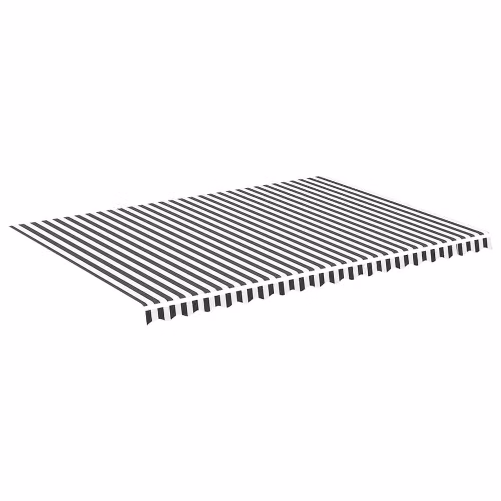 Berkfield Home Replacement Awning Fabric in Black, Anthracite and White, Polyester, 5 x 3.5 m – 2
