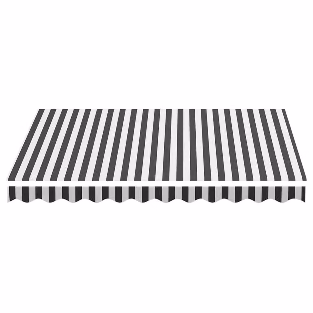 Berkfield Home Replacement Awning Fabric in Black, Anthracite and White, W/D/H: 3 x 2.5 m – 3