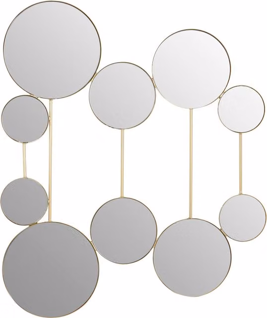 Orsina Modern Round Gold Wall Mirror