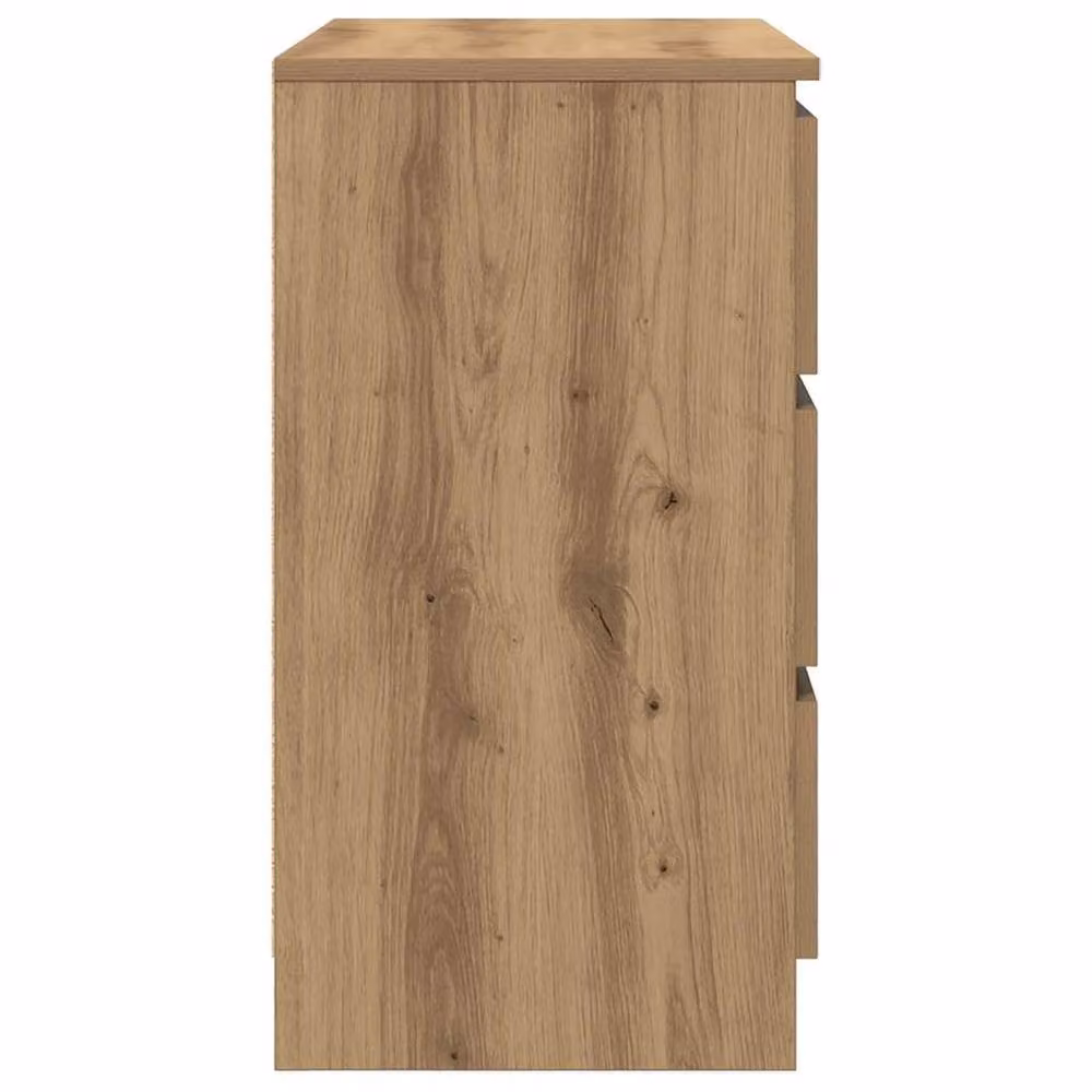 Berkfield Home Artisan Oak Sideboard with Drawer in Brown, W/D/H: 71 x 35 x 65 cm – 4