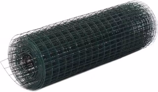 Berkfield Home Green PVC Coated Steel Chicken Wire Fence, 10 x 0.5 m – 1
