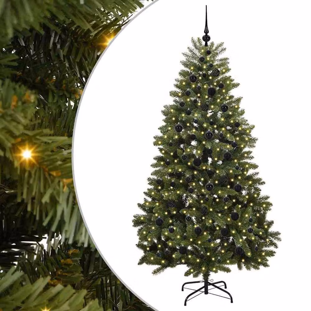 Berkfield Home Artificial Green Christmas Tree with Stand, Height: 210 cm, PVC and Metal – 2