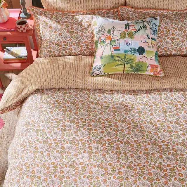 Land & Shore Rudie Single Duvet Cover and Pillowcase Set, Multicolour Floral Cotton – 1