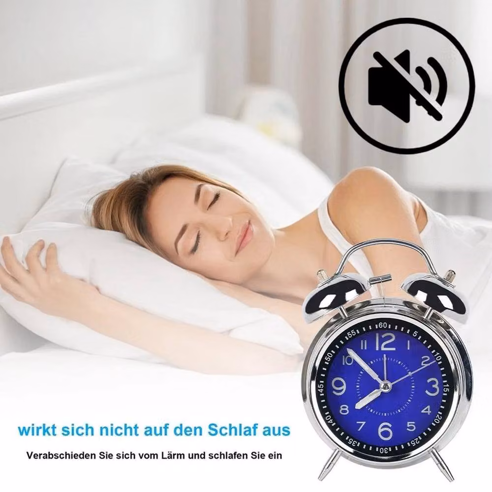 SPETLEK Vintage Extra Loud Twin Bell Alarm Clock in Blue – 4