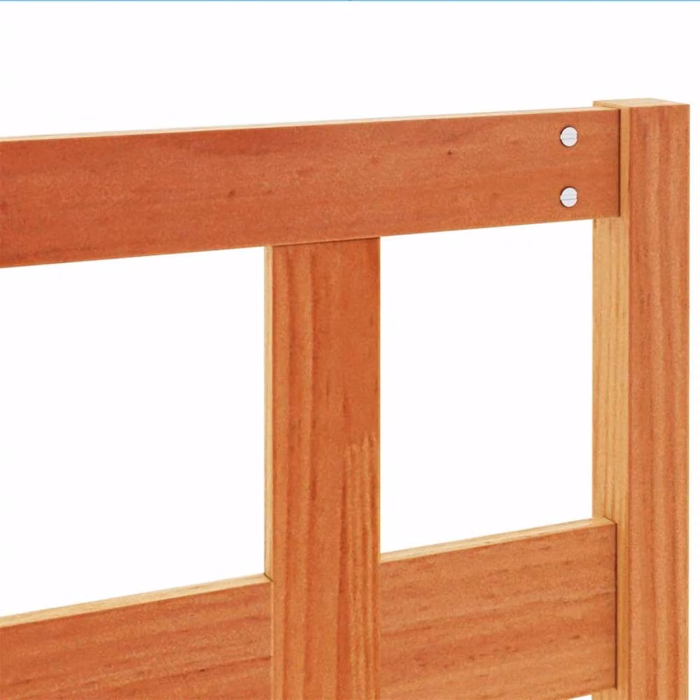 Berkfield Home Wax Brown Solid Wood Pine Headboard, Width: 135 cm – 4