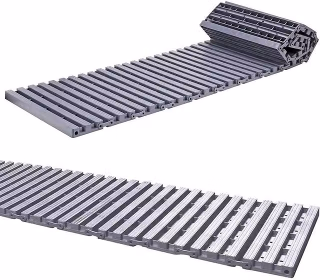 KORVIXA Foldable Garden Path Track in Grey, 5.56m
