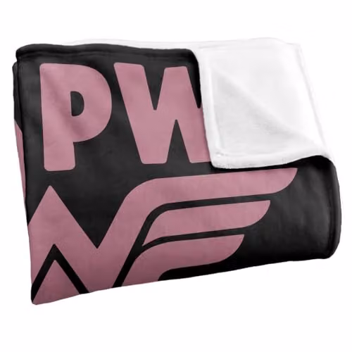 Warner Bros. Wonder Woman Girl Power Pink Super Soft Fleece Throw Blanket W: 152 cm, D: 127 cm – 2