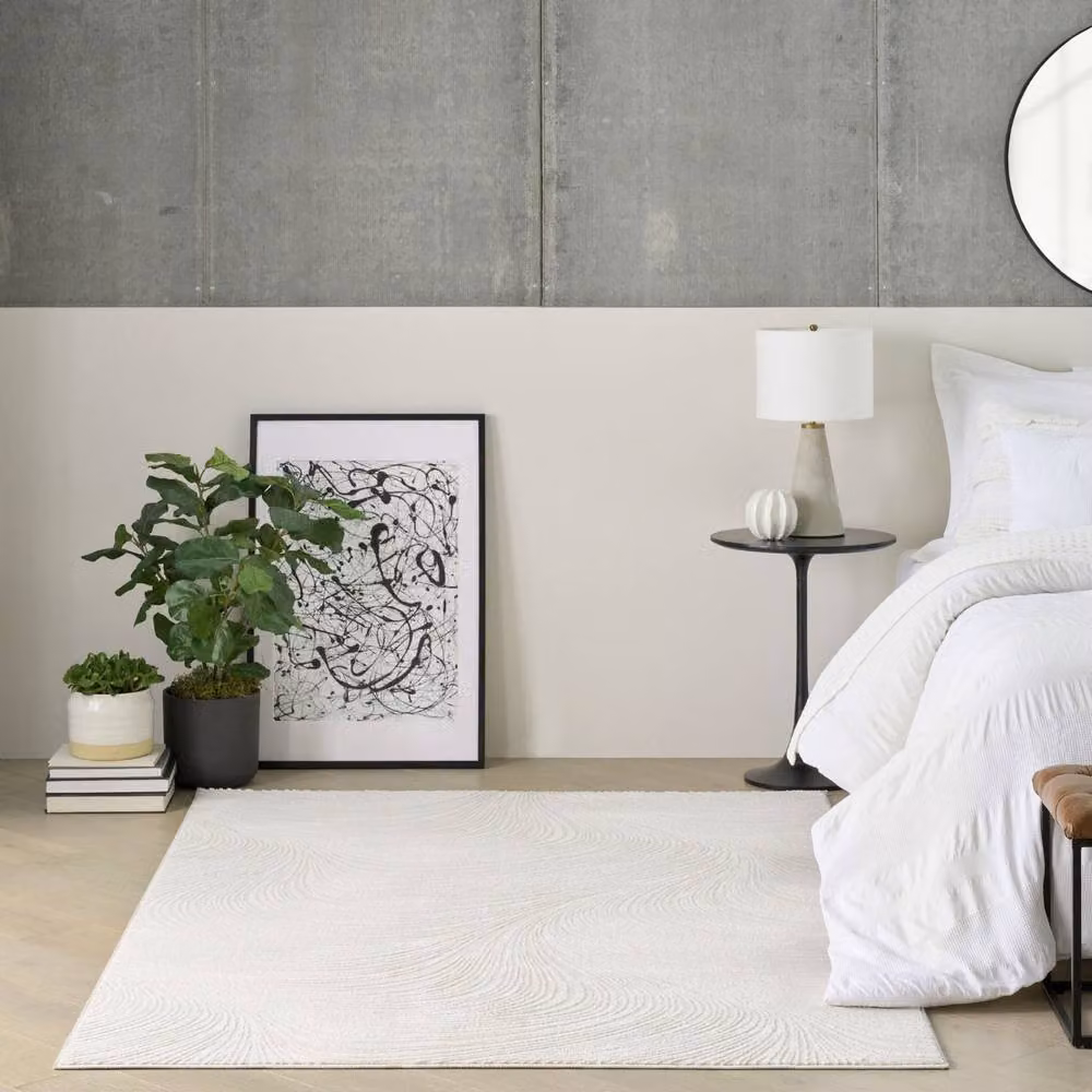 DKNY Central Park West Cep02 Ivory Abstract Modern Rug, W: 240 cm, D: 300 cm – 2