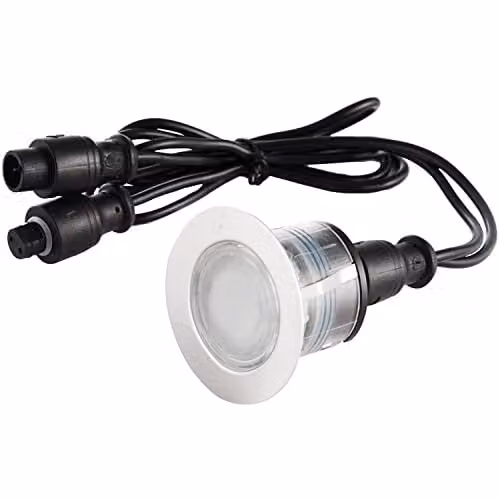 Loops Twilight Detector and Photocell Sensor for Recessed Decking Lights in Silver Stainless Steel