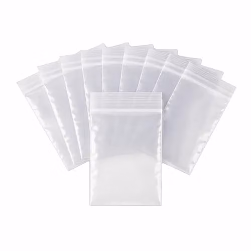 SHATCHI Resealable Clear Plastic Zip Lock Bags for Food and Freezer Storage, White – 1