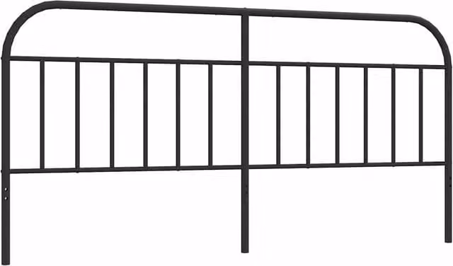 Berkfield Home Classic Metal Headboard in Black, 193 cm