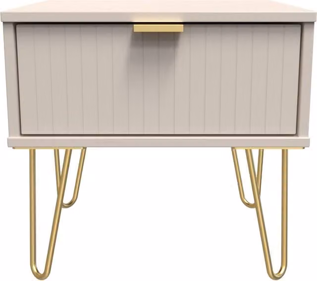 Ready Assembled 2 U Bexley 1 Drawer Bedside Table in Taupe