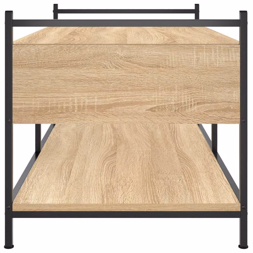 Berkfield Home Sonoma Oak Decorative Coffee Table in Light Tan, W/D/H: 99 x 50 x 50 cm – 3