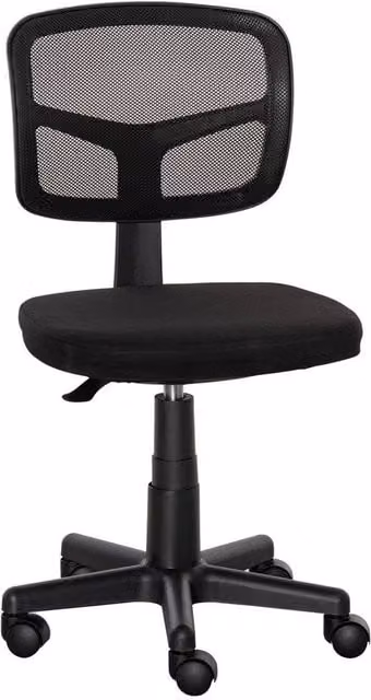 NESTLUNE Ergonomic Small Swivel Mesh Desk Chair in Black – 1