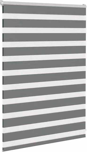 Berkfield Home Elegant Zebra Blind in Dark Grey, W: 95 cm, H: 100 cm