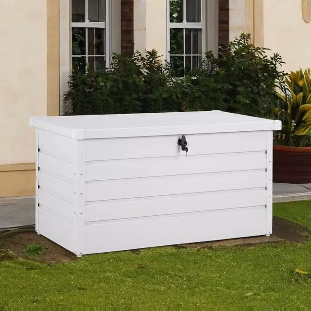 PAWNORA White Outdoor Garden Storage Box, 350 L – 1