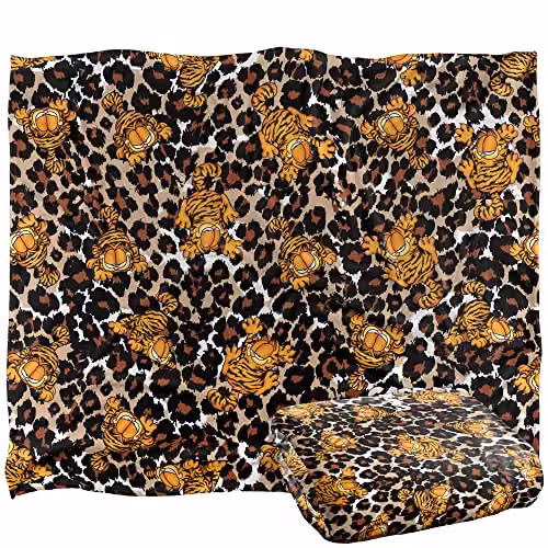 Trevco Garfield Wild Cat Silky Touch Super Soft Fleece Throw Blanket, White, W/D: 152 x 127 cm – 6