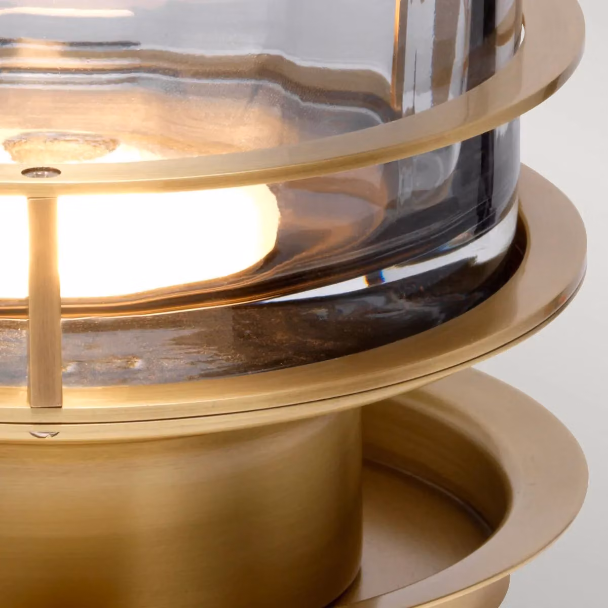 Netlighting Arno Table Lamp in Aged Brass and Yellow Smoked Glass – 3