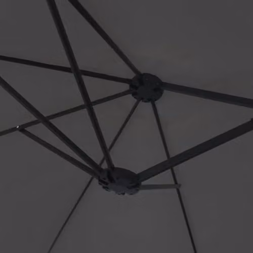 vidaXL Double-Head Cantilever Garden Parasol with LEDs, Anthracite, W: 449 cm, H: 265 cm – 3