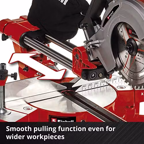 Einhell TE-SM 36/210 Li-Solo Cordless Sliding Mitre Saw, Red – 5
