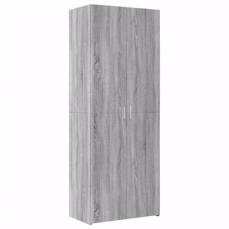 Berkfield Home Grey Sonoma Modern Highboard in Engineered Wood, W/D/H: 70 x 42.5 x 185 cm
