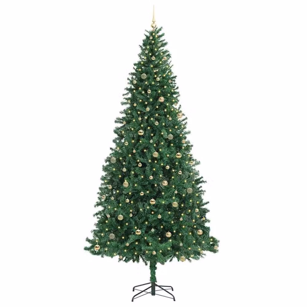 Berkfield Home Artificial Christmas Tree with 300 LEDs and Stand, Green, Height: 300 cm – 3