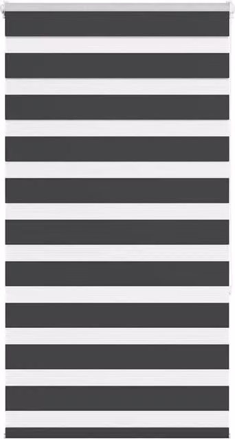Berkfield Home Black Zebra Day and Night Blind, W: 85 cm, H: 150 cm – 1