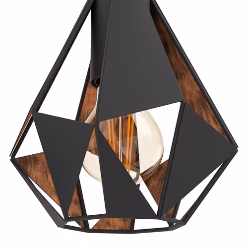 Eglo Carlton 4 Metal Wall Light in Black and Copper – 4
