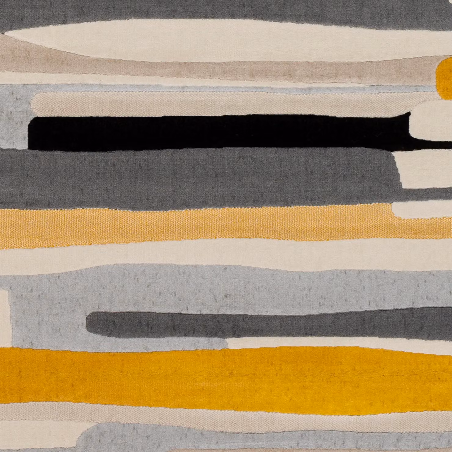 Livabliss Modern Abstract Mustard Rug in Orange, Yellow and Grey, W: 200 cm, D: 275 cm – 5
