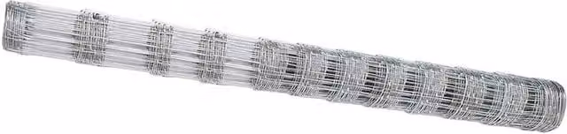 Berkfield Home Field Fence Galvanised Steel in Silver/Grey, H: 140 cm x W: 50 m