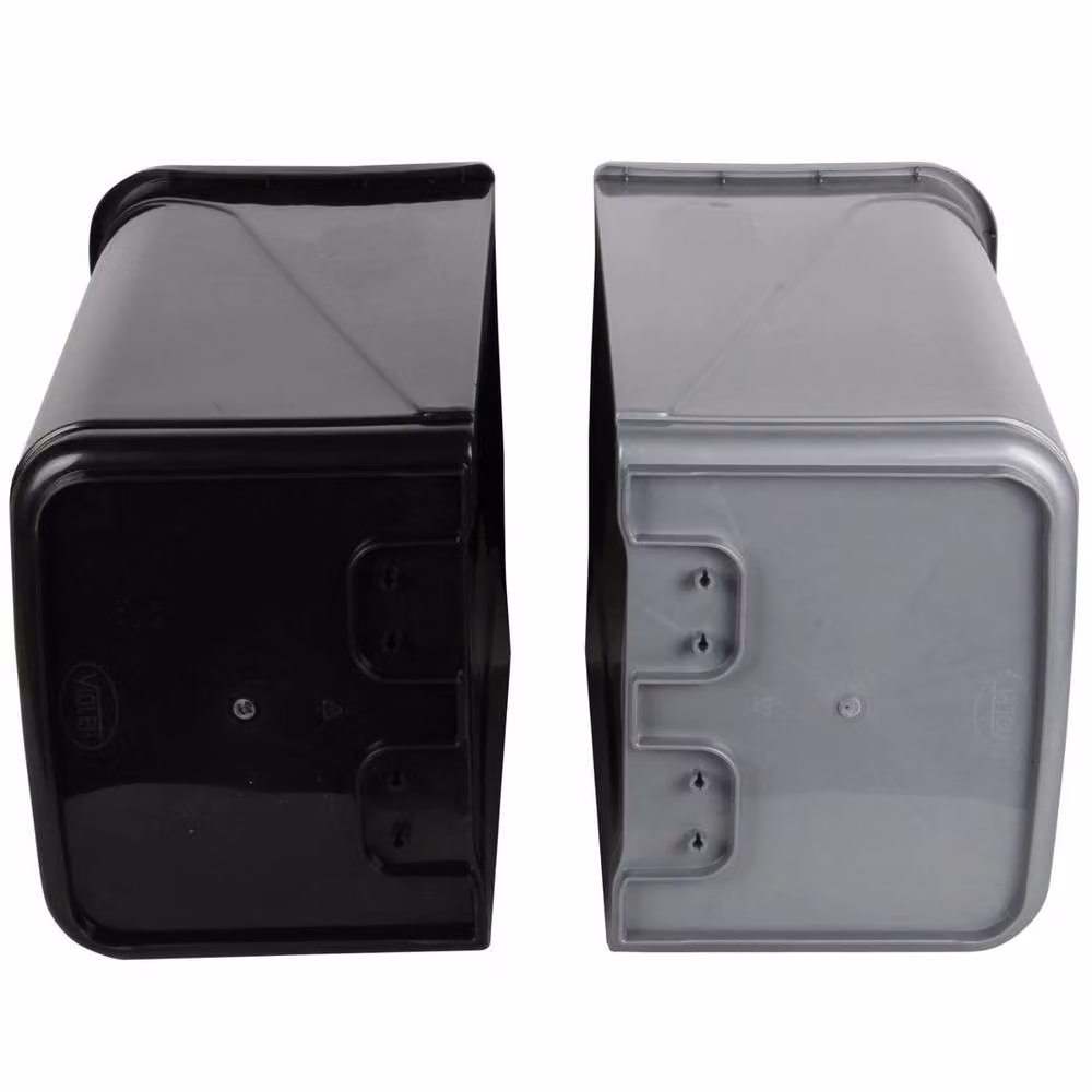 PAWNORA Double Rubbish Waste Separation Bin with Flip Lid in Black – 4