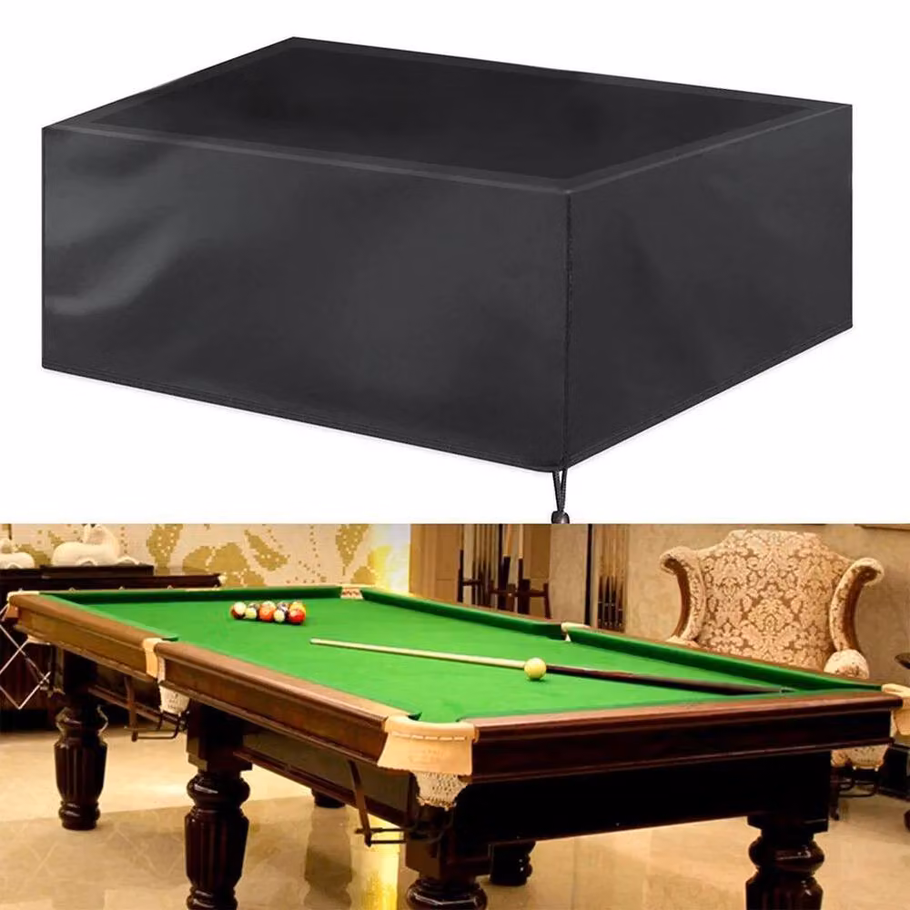 FLAVORA Black Waterproof Heavy Duty Polyester 7ft Pool Table Cover – 6