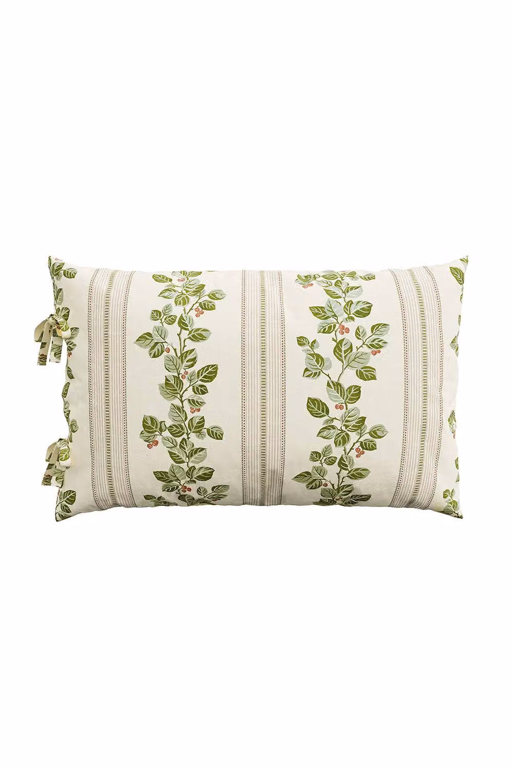 Sanderson Cobnut Stripe Cotton Percale Duvet Cover and Pillowcase Set, Green and Pink, W: 180 cm, L: 200 cm – 2