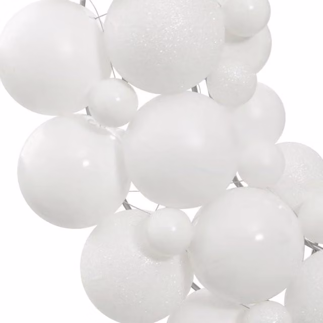 Berkfield Home White Festive Christmas Wreath, Diameter: 45 cm