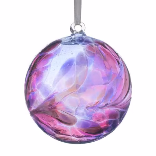 Sienna Glass Friendship Ball Purple Glass Hanging Ornament, Diameter: 10 cm – 3