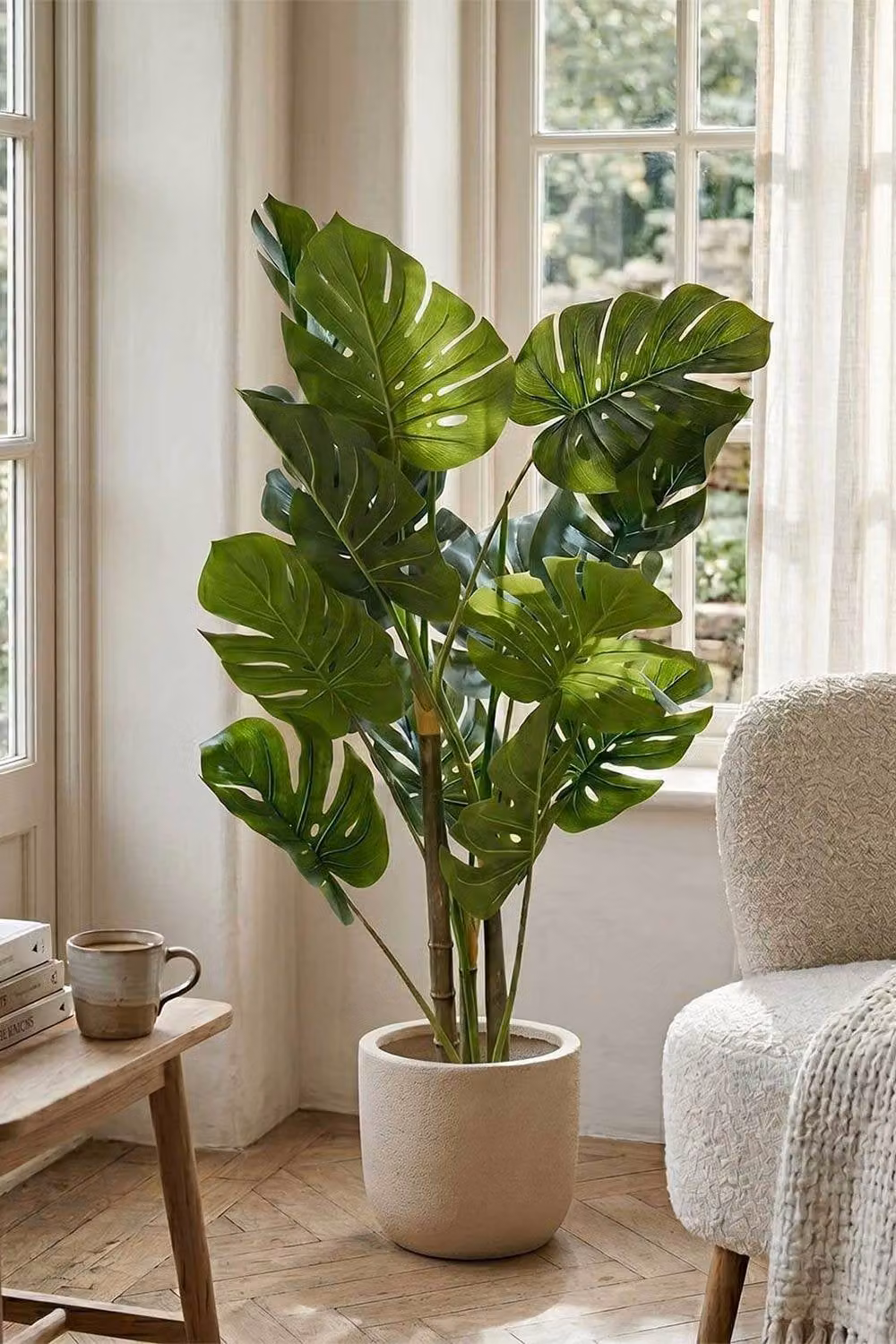 Homescapes Artificial Monstera Tree, Green, Height: 100 cm – 2