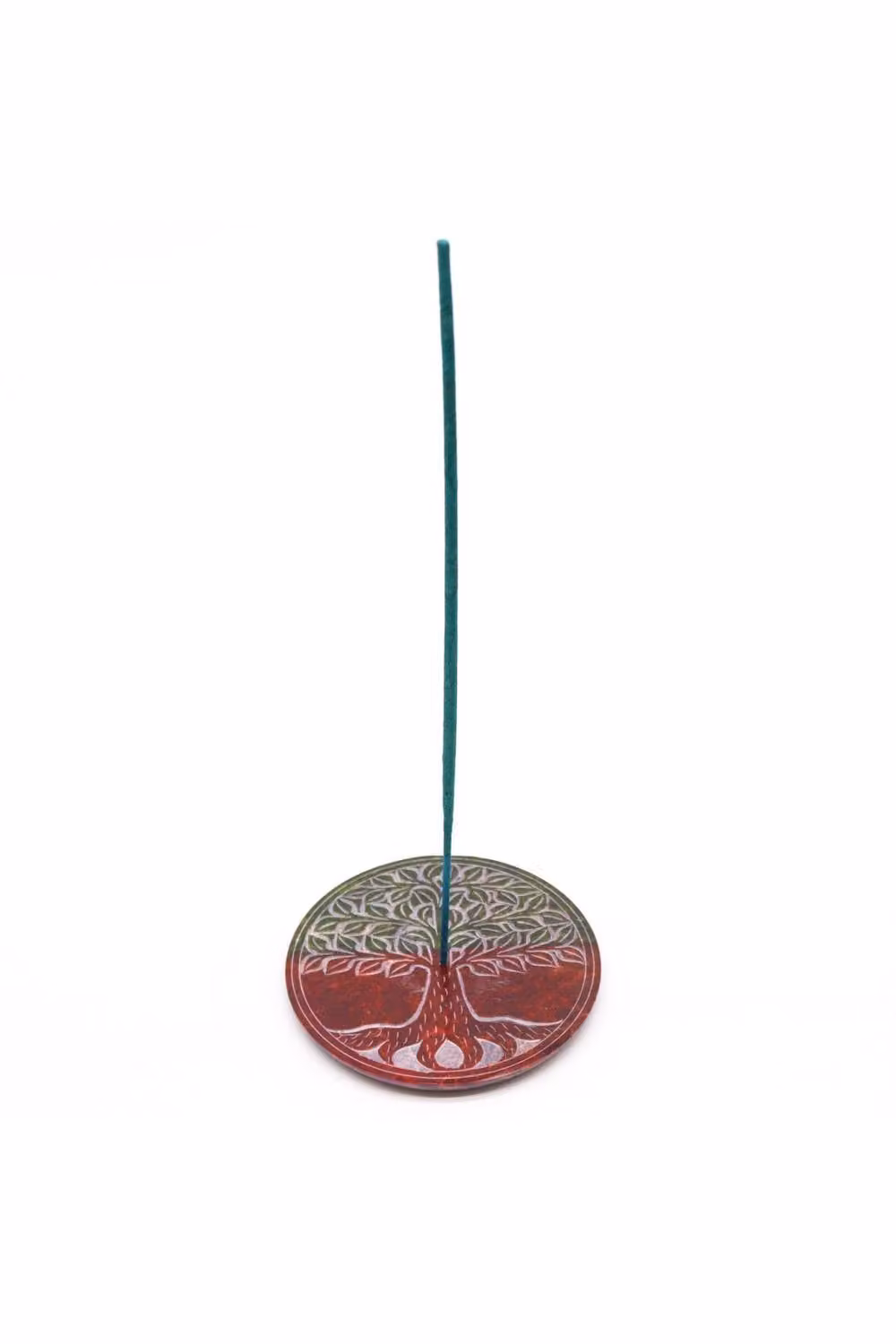 KDMD Tree of Life Soapstone Incense Holder in Multicolour with Round Floral Design – 2