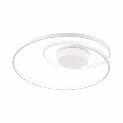 Netlighting Oz LED Decorative Swirl Semi Flush Ceiling Light, White, 3000K Warm White