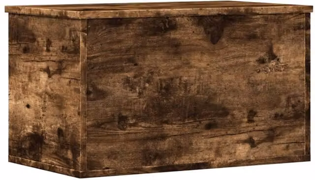 Berkfield Home Storage Box in Smoked Oak Brown with Removable Lid, W/D/H: 60 x 35 x 35 cm – 1