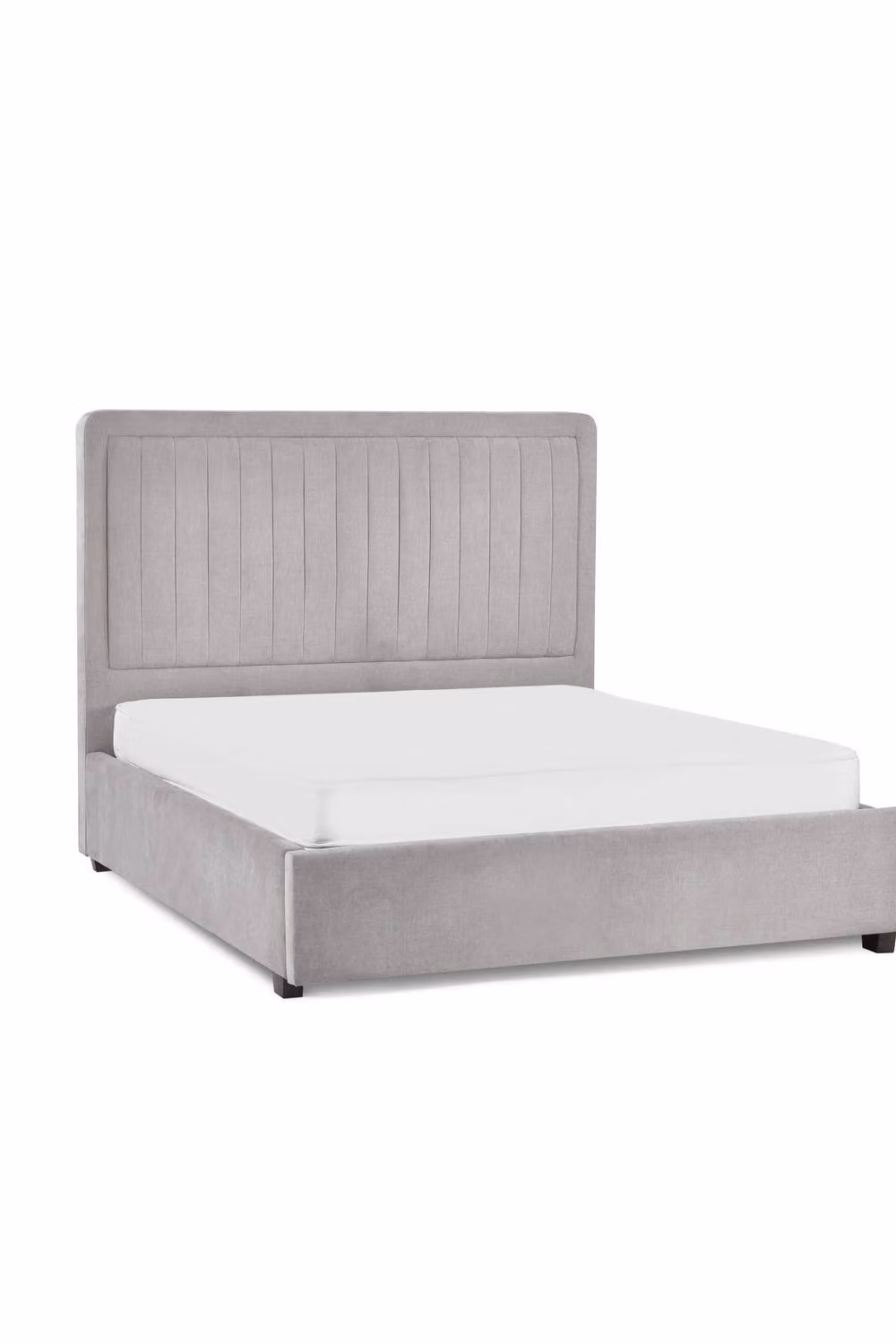 Julian Bowen Savannah Grey Velvet Upholstered Double Bed Frame with Drawer W/D/H: 136 x 140 x 209 cm – 2