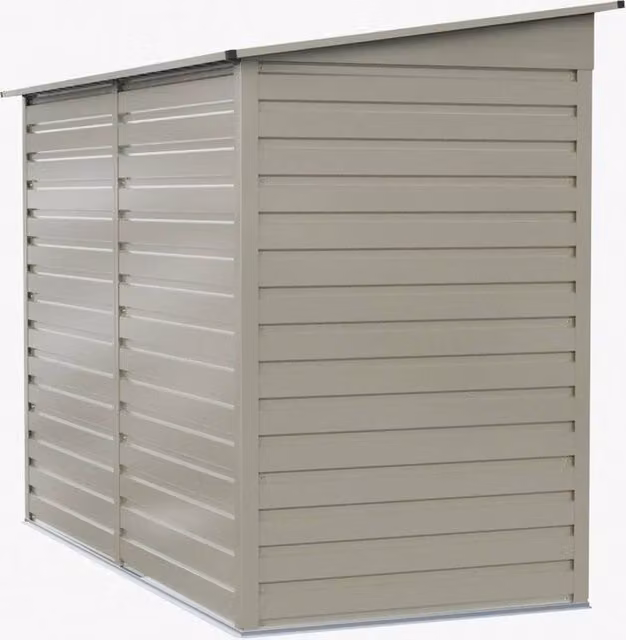 FORGEVIO Grey Galvanised Steel Outdoor Garden Shed – 1