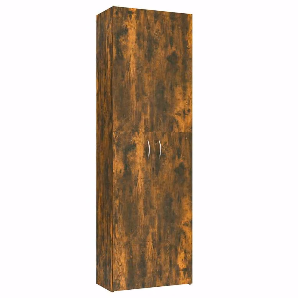Berkfield Home Office Smoked Oak Cabinet in Brown, W/D/H: 60 x 32 x 190 cm – 2