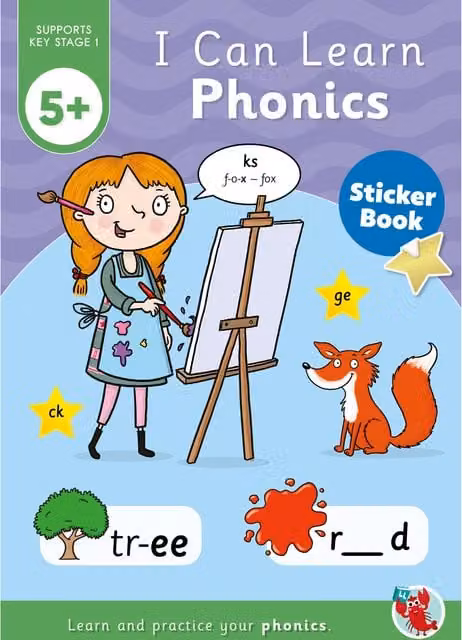 I Can Learn Phonics Sticker Book for Children, Multicolour