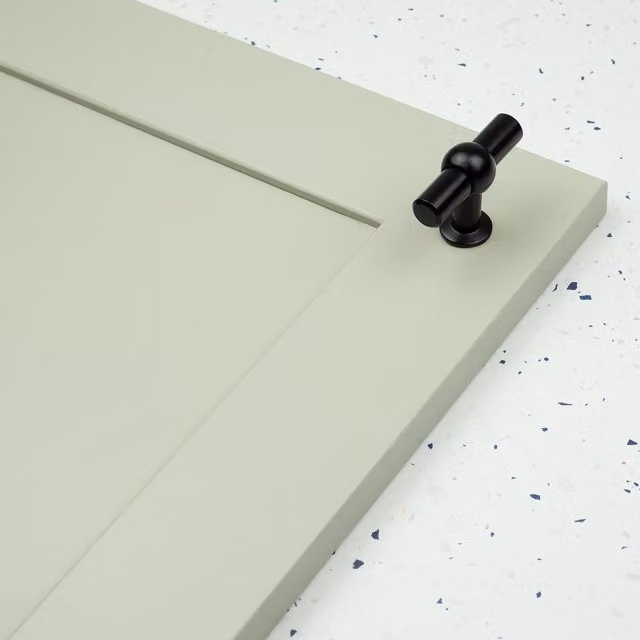 Matt Black T-Bar Clasp Cabinet Handle in Zinc and Steel, 60mm