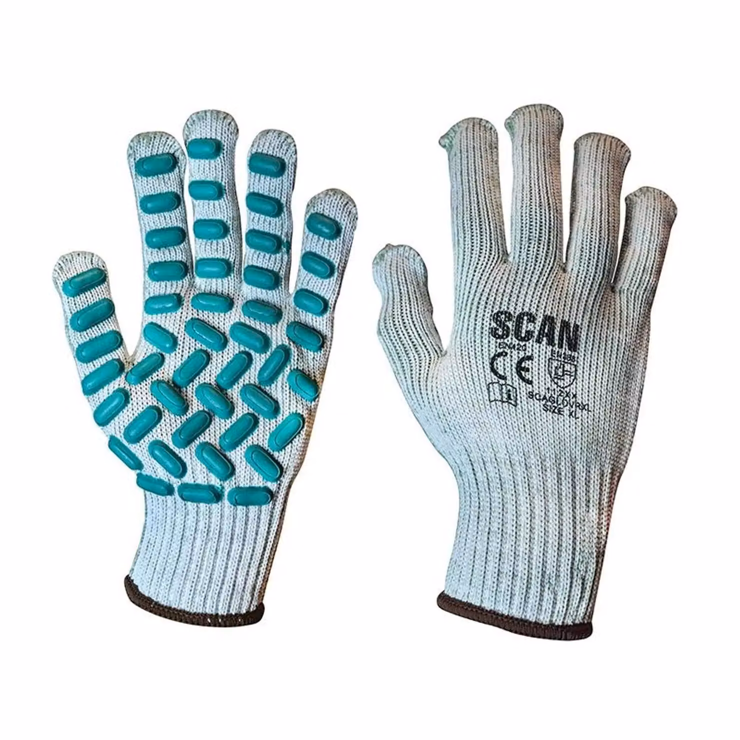 Scan Vibration Resistant Latex Foam Gloves, Medium, Multicolour – 2