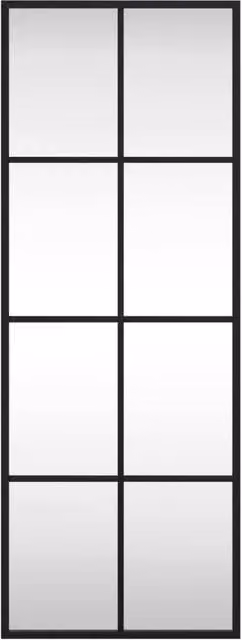 Berkfield Home Black Rectangular Wall Mirror with Metal Frame W: 30 cm, H: 80 cm – 1